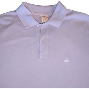 Brooks Brothers 346 Polo Shirt Logo Lavender Mens MEDIUM